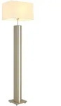 LED Stehlampe Standleuchte Wohnzimmerlampe Touchdimmer Sand Metall Leinen H150cm