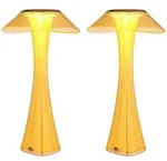 2x Tischleuchte Tischlampe Wohnzimmerlampe Touchdimmer Gold Acryl D 15,1 cm