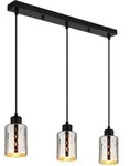 LED H&auml;ngeleuchte Pendelleuchte Wohnzimmerlampe h&ouml;henverstellbar schwarz H 120...