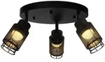 LED Deckenlampe Deckenleuchte Wohnzimmerlampe Schwarz Spots verstellbar L 46 cm