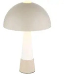 LED Tischleuchte Tischlampe Wohnzimmerlampe Kippschalter Sand Metall 36,5 cm