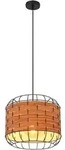 LED H&auml;ngeleuchte H&auml;ngelampe Esszimmerlampe rund Braun Metall matt H 120 cm