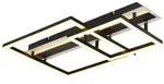 LED Deckenlampe Deckenleuchte Wohnzimmerlampe schwarz matt silber L 56 cm