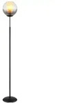 LED Stehleuchte Stehlampe Schalter Glas Rauchoptik schwarz matt H 154,5 cm