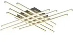 LED Deckenleuchte Deckenlampe verstellbare Lichter Metall Nickel opal L 71 cm