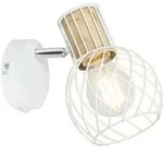 LED Wandleuchte Wandlampe Schlafzimmer schwenkbar Wei&szlig; Metall H 16,5 cm