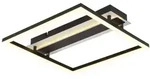 LED Deckenleuchte Deckenlampe Wohnzimmerlampe Rechteckig Schwarz Metall L 36 cm