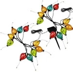 2x Solarleuchte LED Lichterkette Ballons Au&szlig;enleuchte Gartendeko bunt L 380 cm