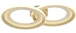 LED Deckenlampe Deckenleuchte Flurlampe Ring schwenkbar Sand Metall L 52,5 cm