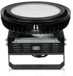 LED-Flutlicht Hallenbeleuchtung Werkstattlampe Dimmbar Schwarz Aluminium D 36 cm