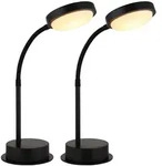 2x LED Tischlampe Tischleuchte Arbeitszimmerleuchte Touchdimmer Schwarz H 38 cm