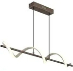 LED H&auml;ngeleuchte Pendelleuchte Wohnzimmerlampe k&uuml;rzbar Beige Metall H 120 cm
