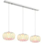 LED H&auml;ngeleuchte Pendelleuchte Esszimmerlampe 3-flammig Chrom H 120 cm