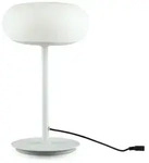 LED Tischleuchte Tischlampe Touch Dimmbar Wei&szlig; Schlafzimmerlampe H 36,5 cm