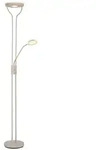 LED Stehleuchte Dimmbar Lesearm und Fluter verstellbar sandfarben matt H 180 cm