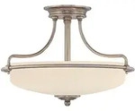 Deckenlampe Leuchte Wohnzimmerleuchte Metall Glas Chrom D 42,2 cm 3 Flammig