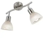 Deckenleuchte Wohnzimmerlampe LED Metall Glas Alabaster Deckenspots B 20 cm