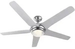 LED Deckenventilator Fernbedienung Deckenleuchte chrom wei&szlig; 3 Stufen Ventilator Vor
