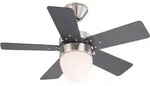 Deckenventilator Glas 3-Stufen Ventilator Decke Vor- R&uuml;cklauf L&uuml;fter Zugschalter,