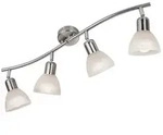 LED Deckenleuchte Wohnzimmerlampe Deckenspots Metall Glas Alabaster B 70 cm