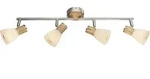Holz Decken Strahler Leuchte Wohn Zimmer Beleuchtung Glas Spot Lampe verstellbar