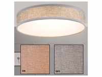 LED Decken Lampe grau Wohn Ess Zimmer Beleuchtung Textil Strahler Leuchte 15185D1