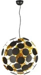 H&auml;nge Decken Leuchte Esszimmer Strahler Pendel Lampe schwarz gold Trio Leuchten