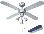 LED Deckenventilator Zugschalter Ventilator Vor-R&uuml;cklauf L&uuml;fter wendbare...