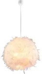 Pendel Lampe Wohn Ess Zimmer Decken H&auml;nge Beleuchtung Feder Kugel Leuchte wei&szlig;