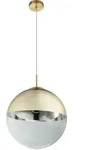 Pendel H&auml;nge Lampe Kugel Schlaf G&auml;ste Zimmer Strahler Glas Decken Leuchte Gold