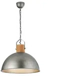 Industrial Lampe silber K&uuml;chenlampe h&auml;ngend Vintage Holz Retro H&auml;ngelampe Vintage