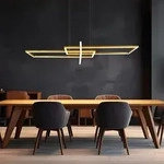 LED Design Decken Pendellampe messing matt Wohn Ess Zimmer Beleuchtung H&auml;ngeleuchte