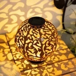 Deko-Solarkugel aus Metall LED Lampe Au&szlig;enlampe Garten Deko Solarleuchte f&uuml;r