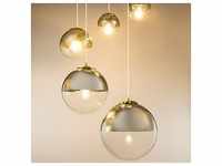 Design Decken Pendel Leuchte Glas Kugel Strahler chrom Wohn Zimmer Hänge Lampe...