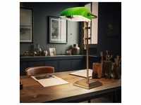 Antike Schreib Tisch Lampe Leuchte Beleuchtung Bronze-Farbe Banker-Leuchte...