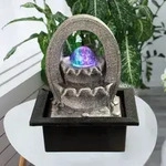 RGB LED Zimmer Tisch Brunnen Farbwechsel Lampe Wohn Raum Dekoration grau Globo 93020