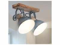 RETRO Decken Spot Strahler Leuchte Ess Zimmer Lampe schwenkbar Holz Beleuchtung