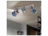 Holz Decken Strahler bewegliche Spots Grau Leuchte Wohn Zimmer Lampe Beleuchtung 
