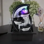 Hochwertiger RGB LED Tisch Brunnen RGB Farbwechsel Beleuchtung Stand Wasser Spiel