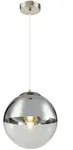 Design Pendel Decken Lampe Kugel Wohn Ess Zimmer Glas H&auml;nge Leuchte silber