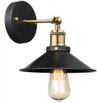 Wandlampe Wandleuchte Wohnzimmerlampe schwarz messing verstellbar, Metall,...