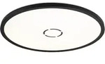 Deckenleuchte mit Hintergrundbeleuchtung LED Deckenlampe rund Flurlampe Schwarz
