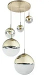 H&auml;nge Pendel Lampe Arbeits Zimmer Glas Kugel Strahler Decken B&uuml;ro Leuchte Gold