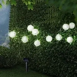 Solarleuchte Lampions Au&szlig;en Solarlampe Erdspie&szlig; Solar Garten Deko Au&szlig;en, Akku, 10x
