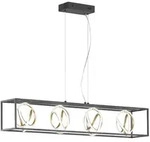 Pendellampe H&auml;ngelampe Esstischleuchte schwarz gold LED dimmbar H&ouml;he verstellbar