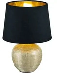 Tischleuchte Tischlampe Leselampe Keramik Wohnraumleuchte Beistellleuchte Gold mit