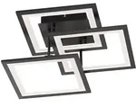 LED Deckenleuchte schwarz Modern Wohnzimmerlampe dimmbar, 3 Stufendimmer &uuml;ber