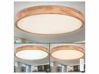 LED Holz Design Decken Leuchte Tageslicht Wohn Zimmer Fernbedienung Lampe dimmbar