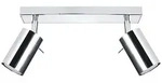 Deckenleuchte Deckenlampe Stahl Chrom 2-flammig verstellbare Spots Wohnzimmer