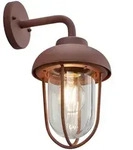 Au&szlig;enleuchte Wandlampe Vintage Garten Lampe Laterne in rostfarben, Metall, 1x E27,